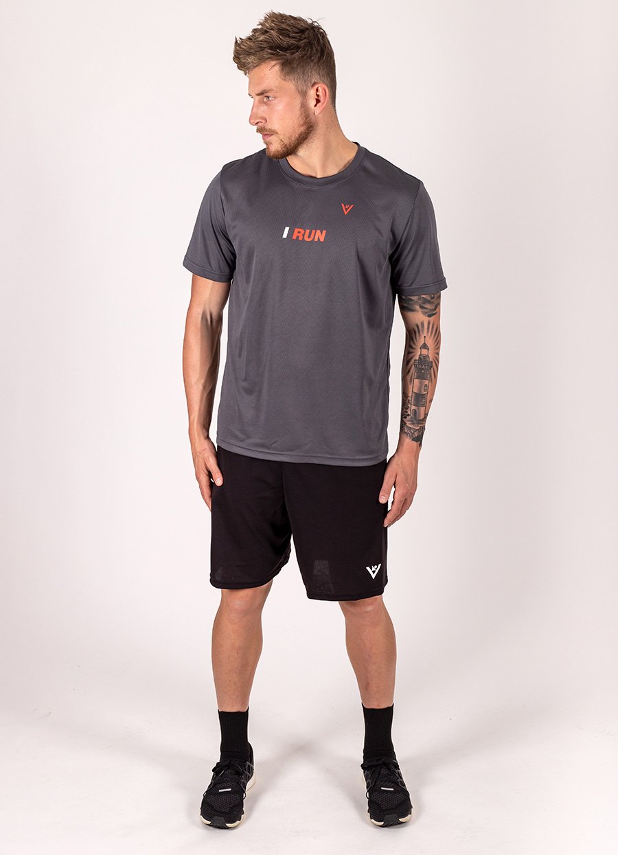 Men's "I Run" Short Sleeve Crew Neck Shirt
