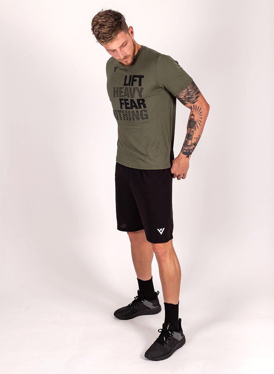 Men's "Lift Heavy, Fear Nothing" Short Sleeve Crew Neck Shirt