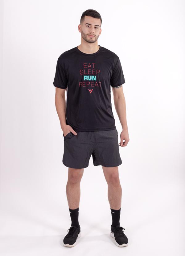 Men's "Eat, Sleep, Run, Repeat" Short Sleeve Crew Neck Shirt