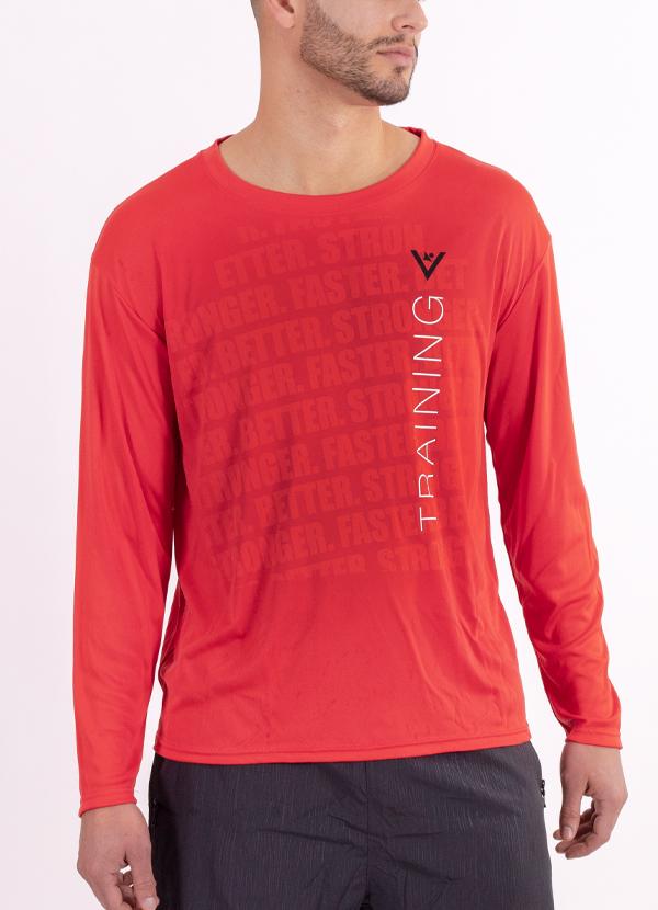 Men's "Training" Long Sleeve Crew Neck Shirt