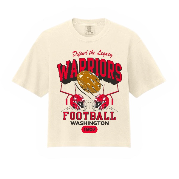 Football Graphic Mid Crop Tee, Women’s