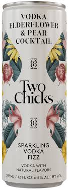 Two Chicks Vodka Fizz Pear & Elderflower 4pk 12oz