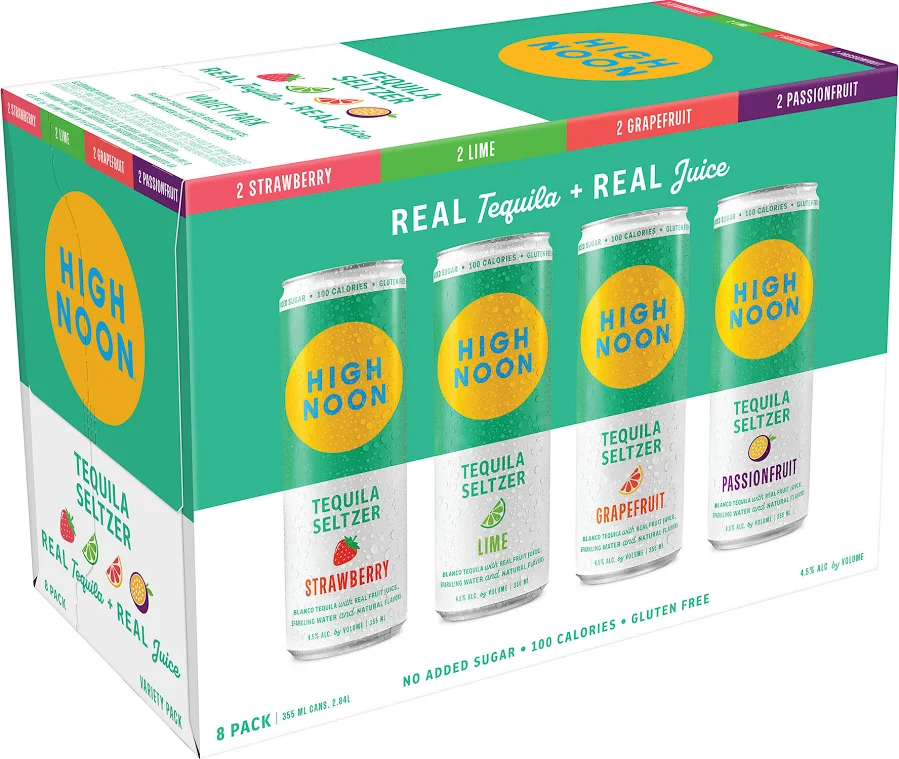 High Noon Tequila Seltzer Variety Pack 8 Pack 12oz Cans