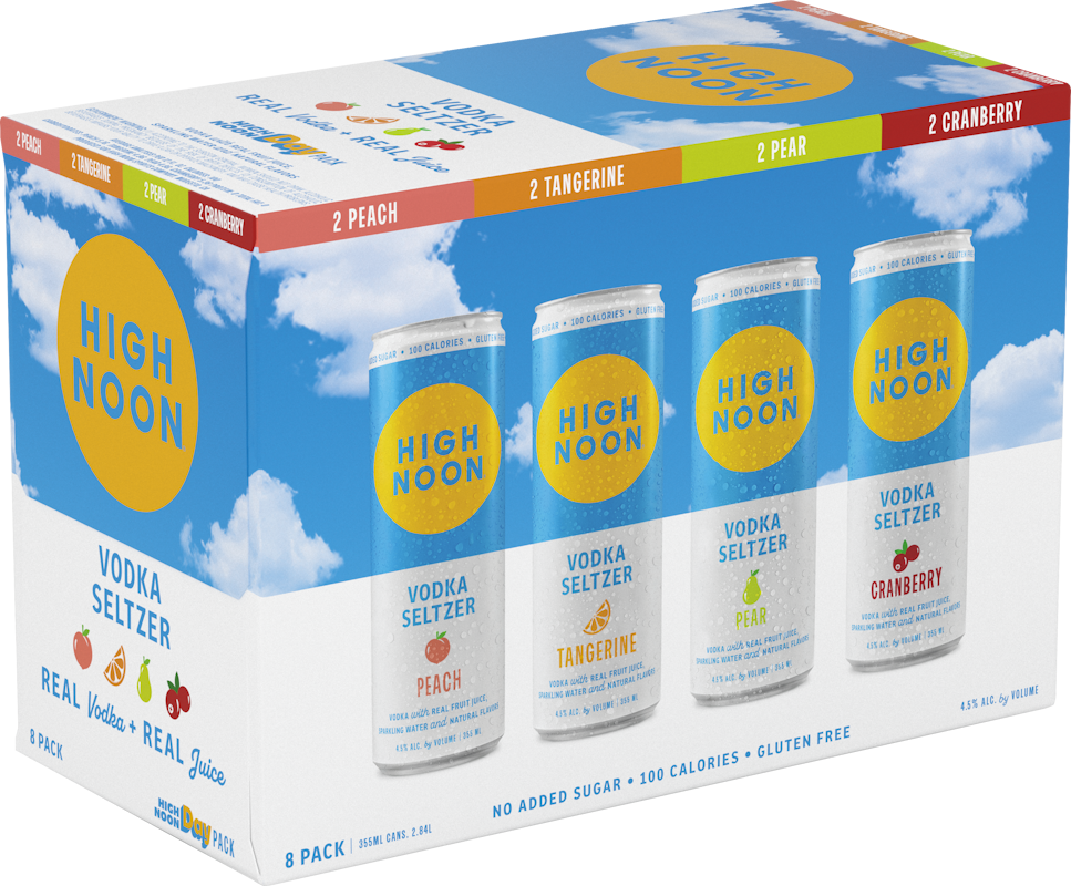 High Noon Day Pack Variety Vodka Seltzer 8pk 355ml