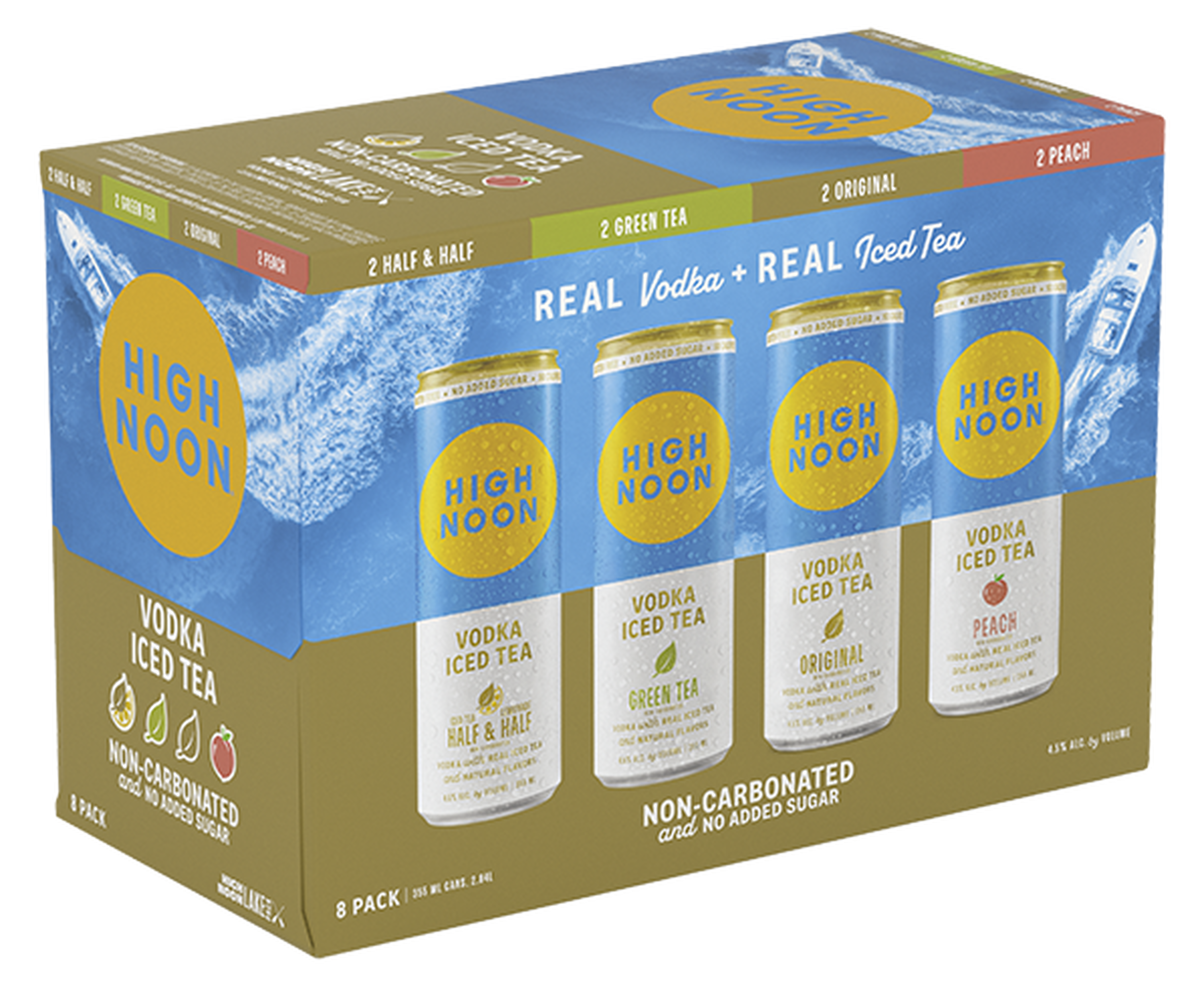 High Noon Iced Tea Lake Variety Pack 8pk 12oz Cans