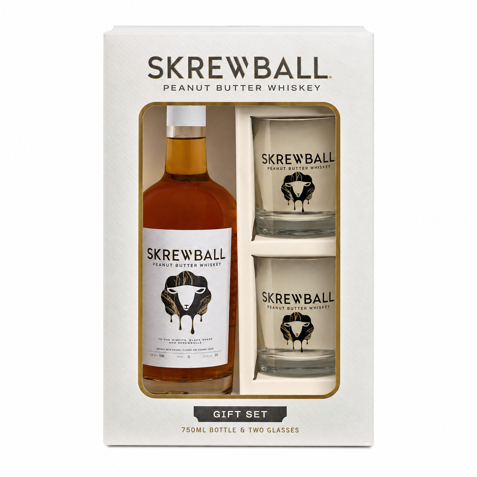 Skrewball Peanut Butter Whiskey Gift Set 750ml