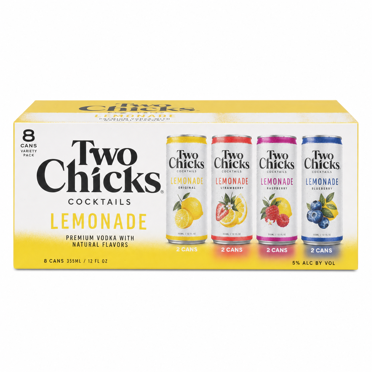 Two Chicks Lemonade Variety Pack 8 x 12oz