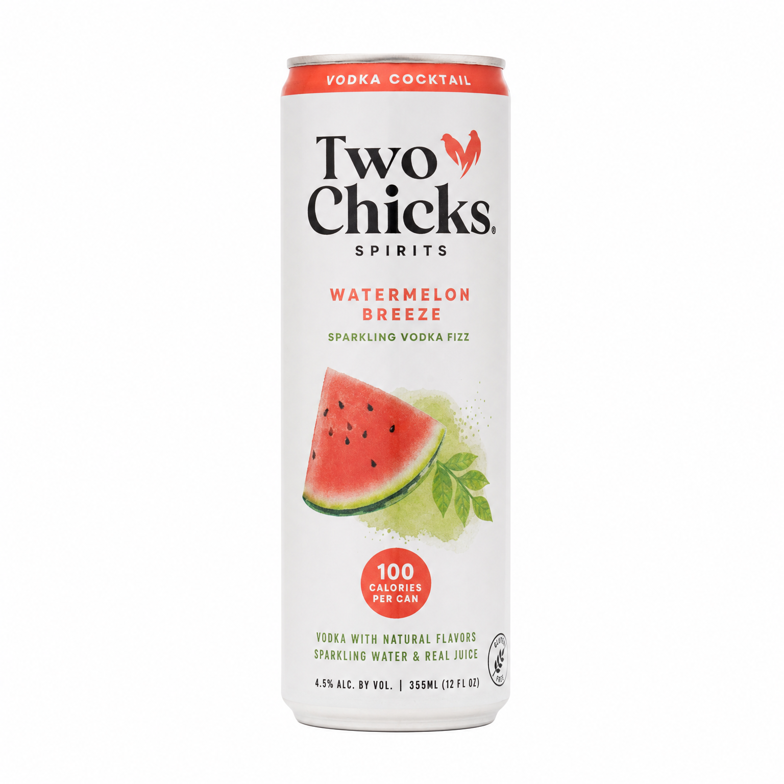 Two Chicks Watermelon Breeze Sparkling Vodka Fizz 355ml