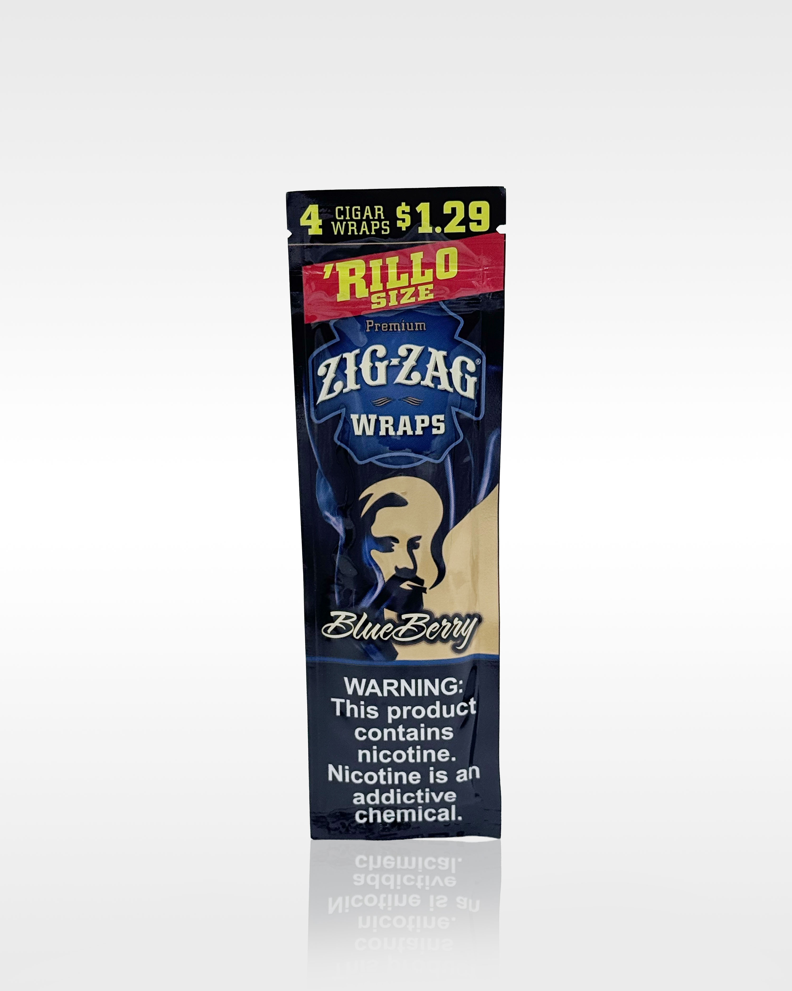 Zig Zag Rillo Wraps (4 PK) - BlueBerry