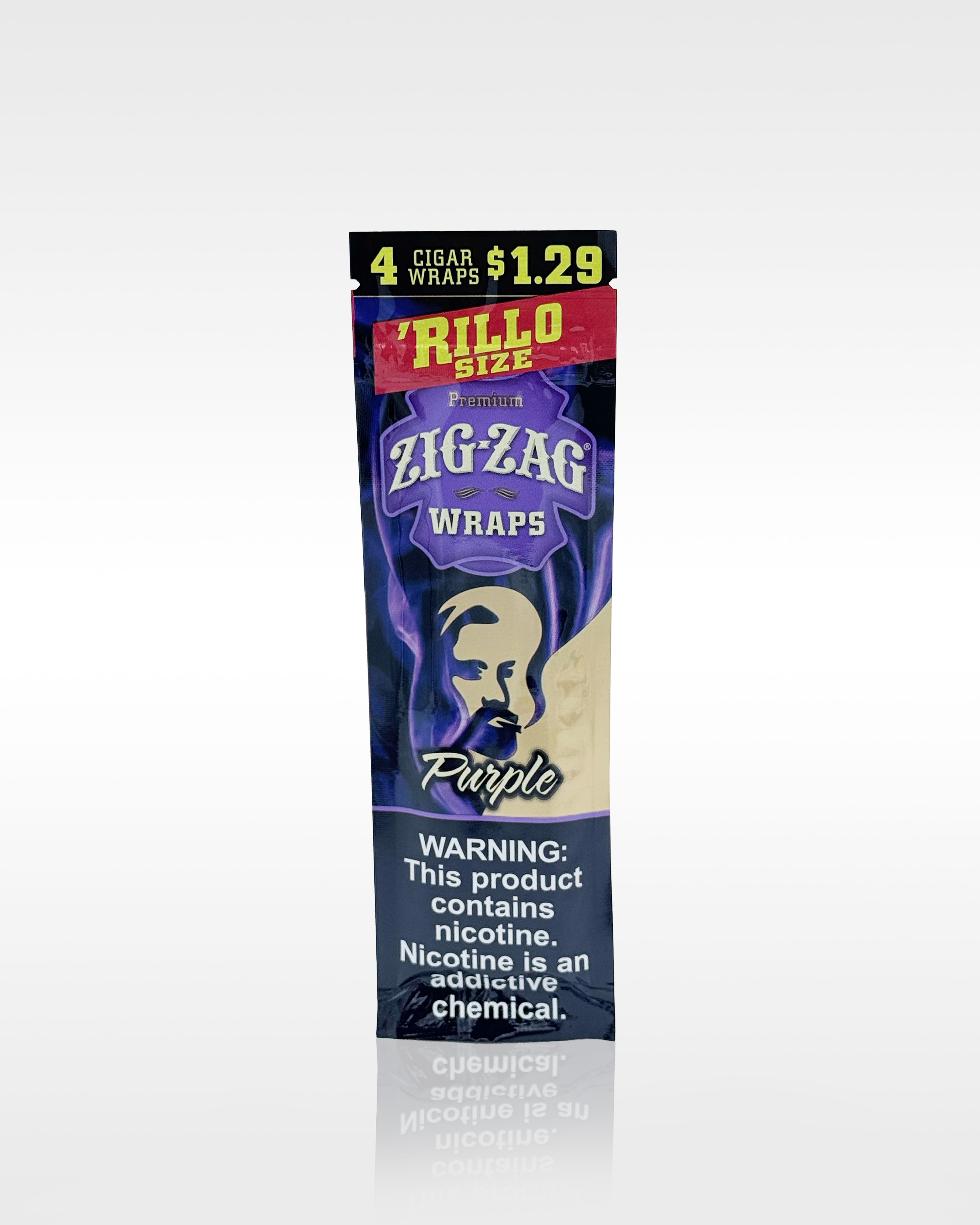 Zig Zag Rillo Wraps (4 PK) - Purple