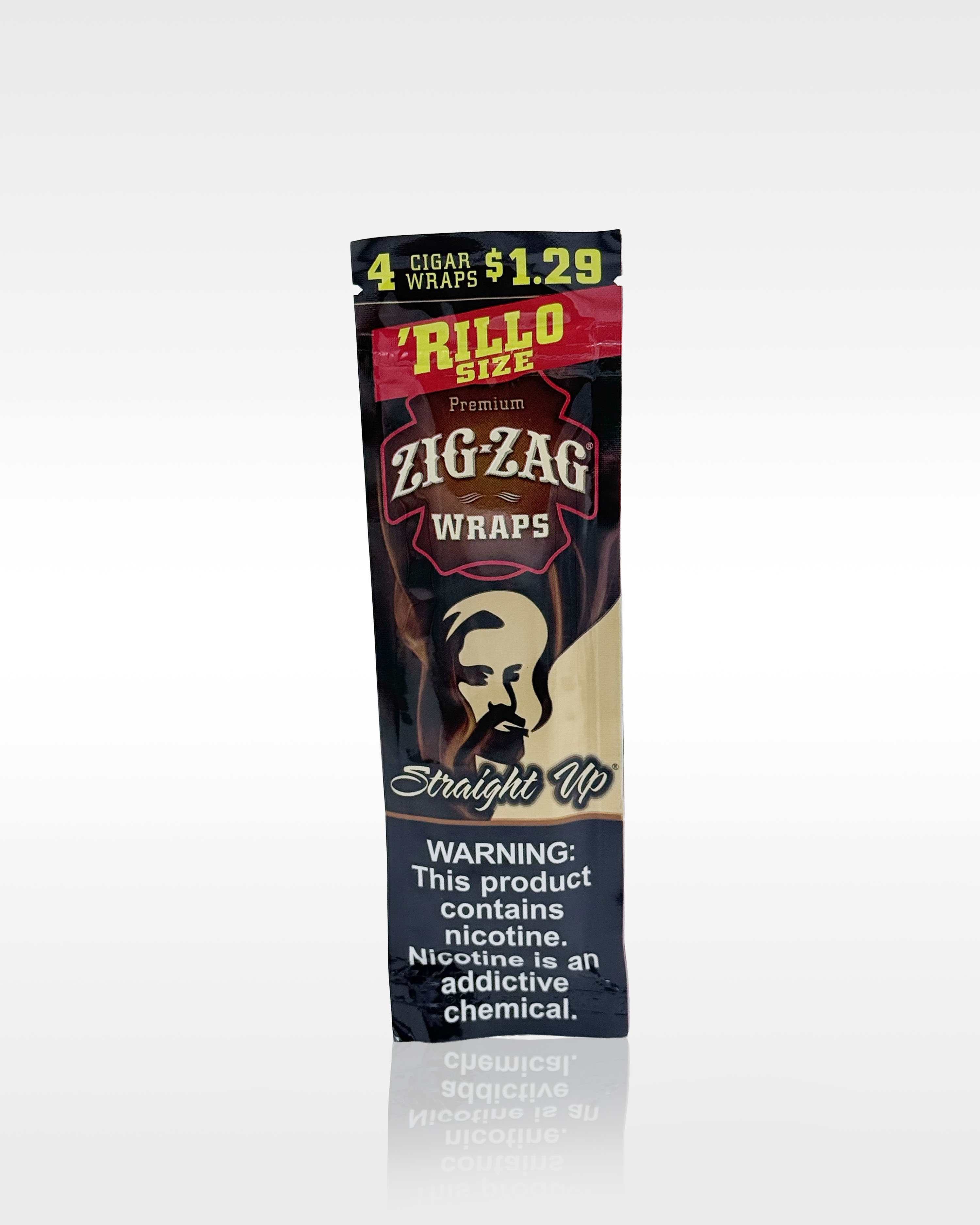 Zig Zag Rillo Wraps (4 PK) - Straight Up