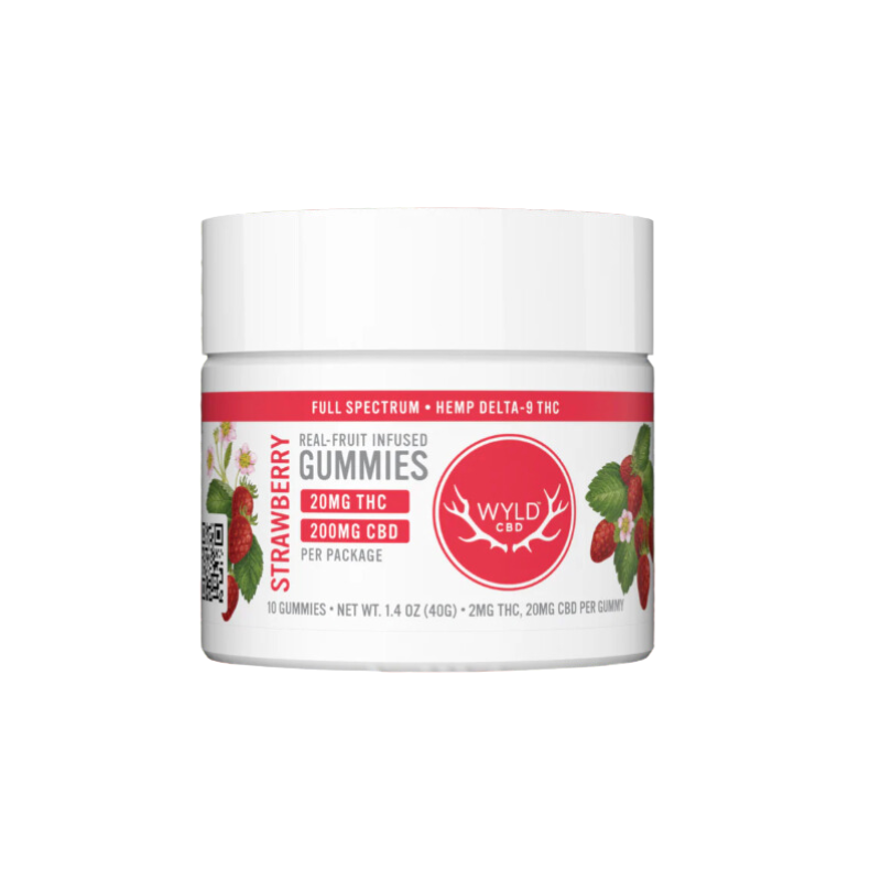 Wyld - 20:2mg CBD:THC Gummies - Strawberry - 10ct