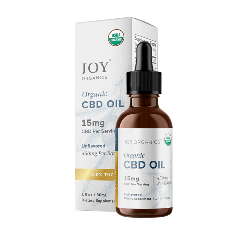 Joy Organics - Broad Spectrum CBD Tincture - Unflavored - 15mg