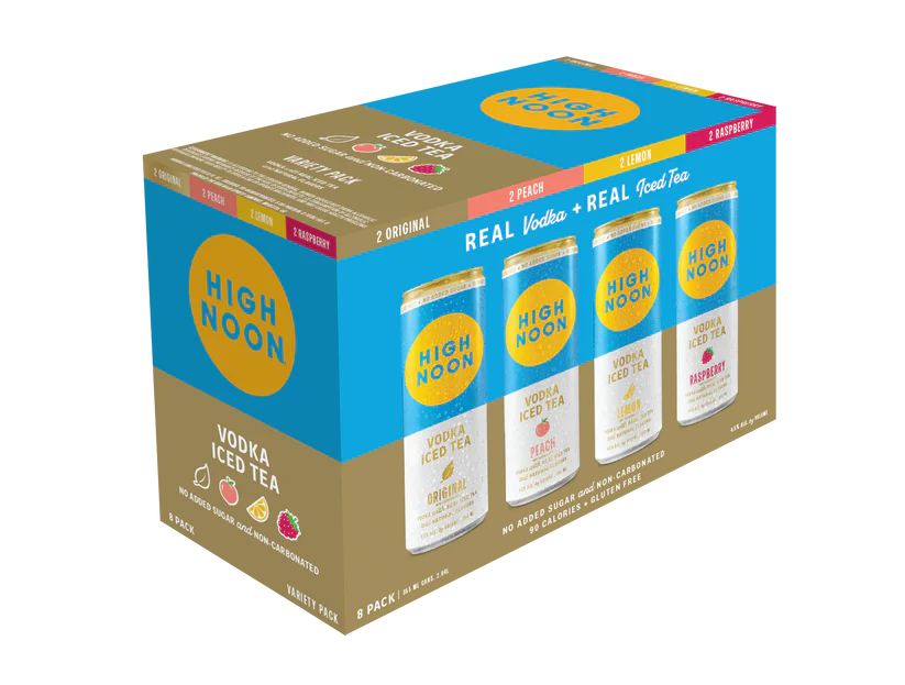 High Noon Vodka Iced Tea Variety Pack 8 Pack 355ml