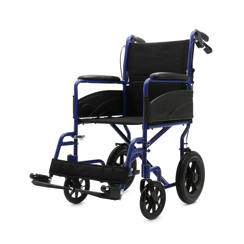 Rhythm Transport Chair with Handbrakes, Red