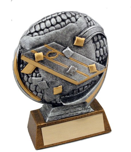 Corn Hole Resin Trophy