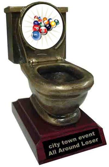 Resin Billiard 2 Toilet Trophy
