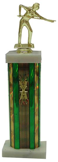 Female Billiards Column Trophy
