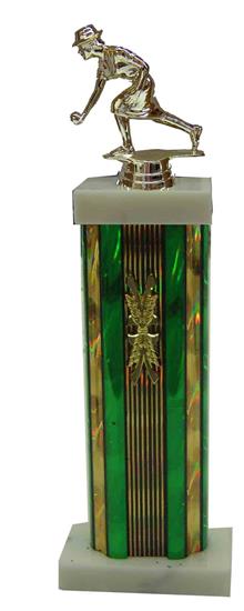 Female Bocce Ball Column Trophy