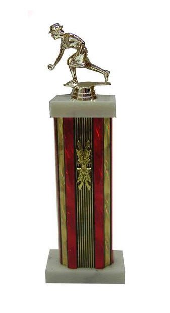 Ring A Pin Female Figure Column Trophy