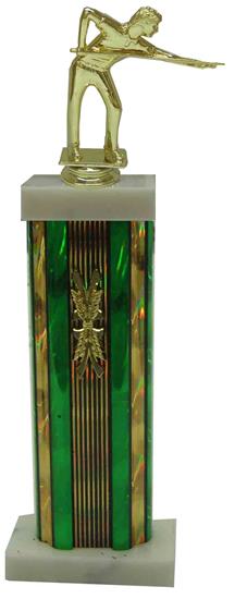 Billiards Column Trophy