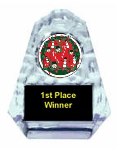 Ugly Christmas Sweater Sculpted Ice Award