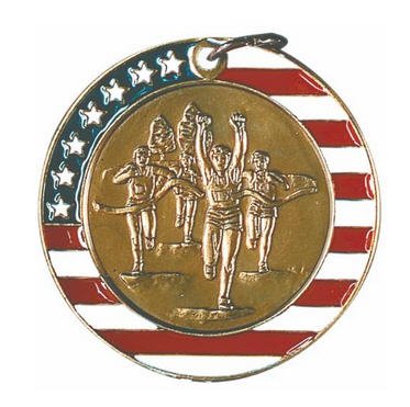 Cross Country Red White and Blue Medal