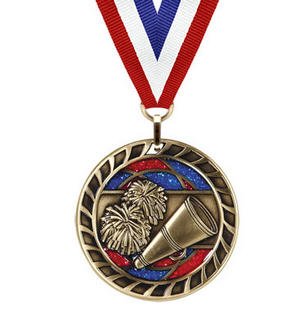 Cheerleading Glitter Medal