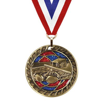 Swimming Glitter Medal