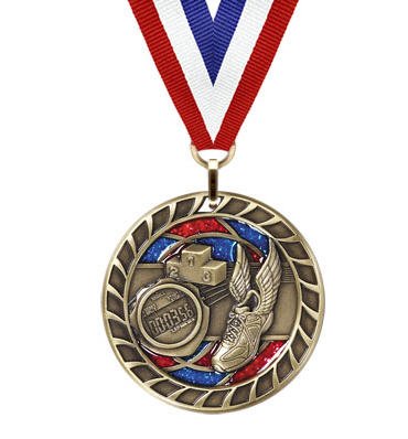 Track Glitter Medal