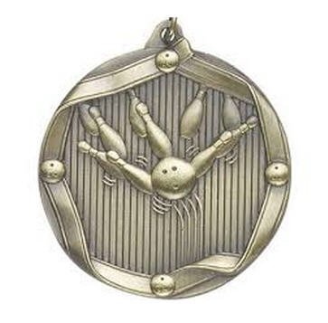 Bowling Die Cast One Tone Medal