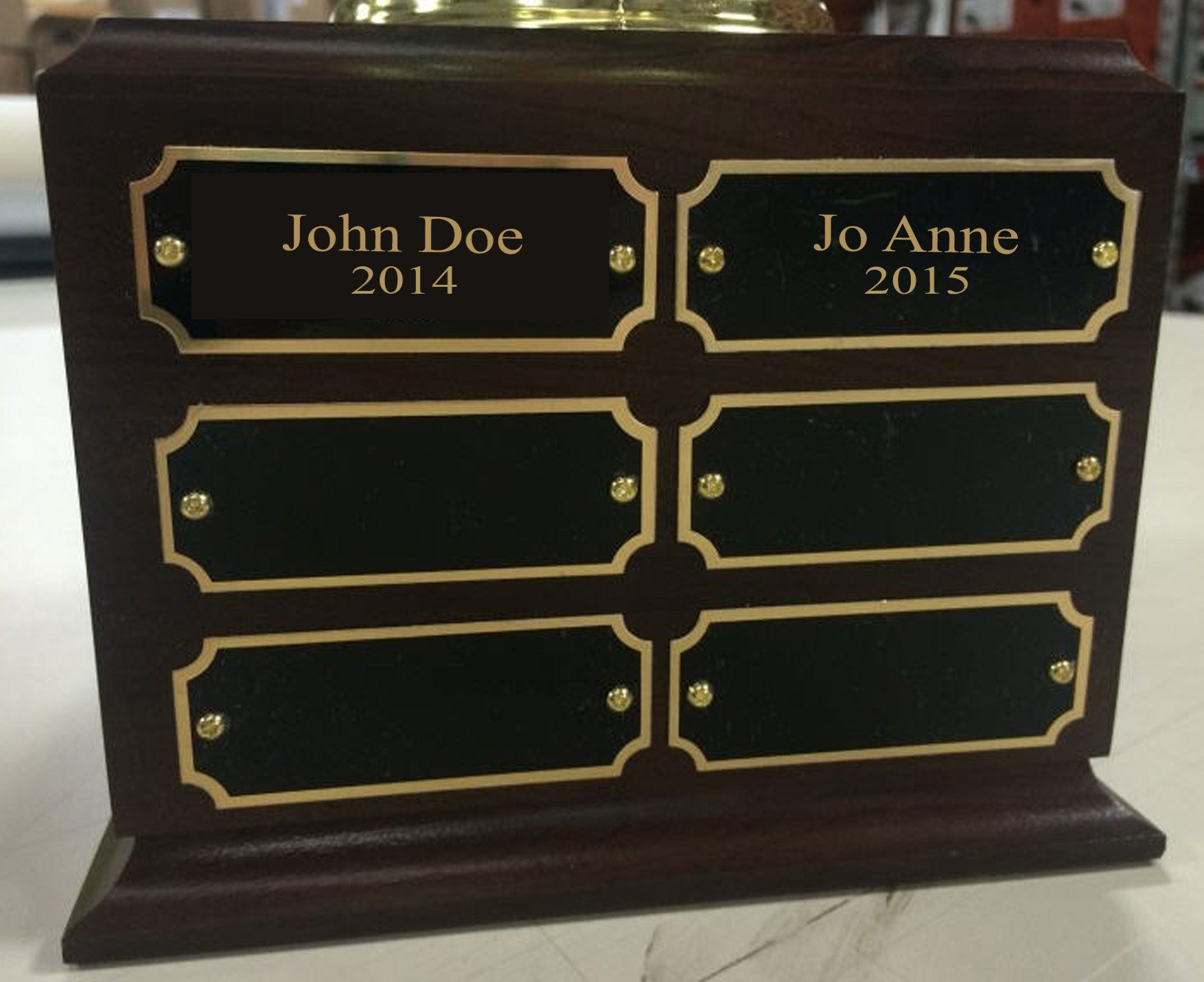 Freeman Plate for perpetual award