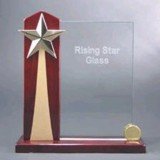 Rising Star Acrylic Award with Piano Finish Base