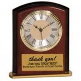 Mahogany Square Arch Desk Clock