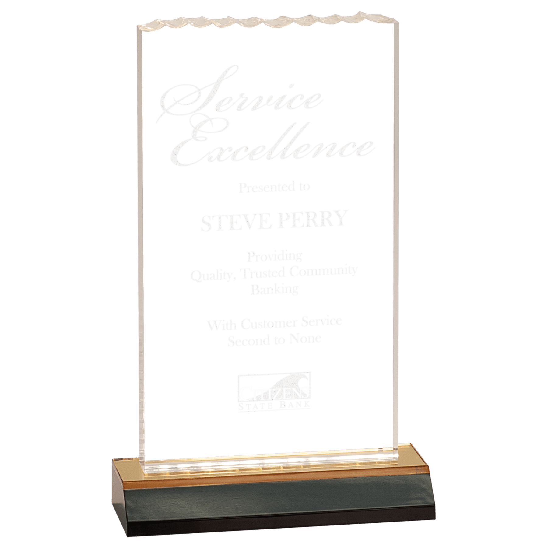 Reflection Ice Top Acrylic Award
