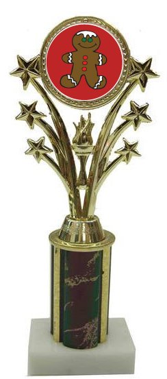 Gingerbread Star Column Trophy