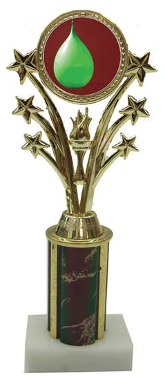 Water Balloon Toss Star Column Trophy