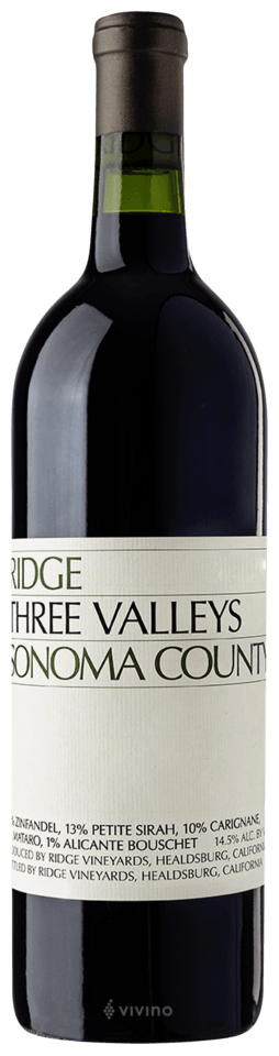 Ridge Three Valleys Sonoma County 750ml