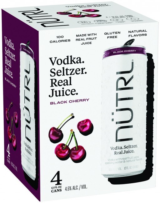 Nütrl Vodka Seltzer Black Cherry 4 Pack 12oz Cans