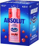 Absolut Vodka Ocean Spray Cranberry 4 Pack 355ml