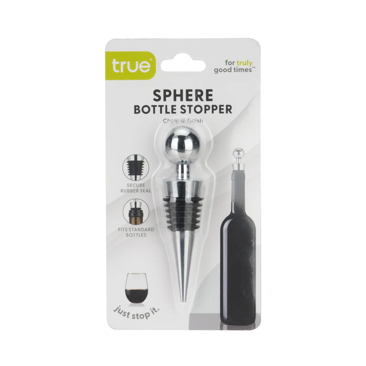Sphere Chrome Wine Bottle Stopper
