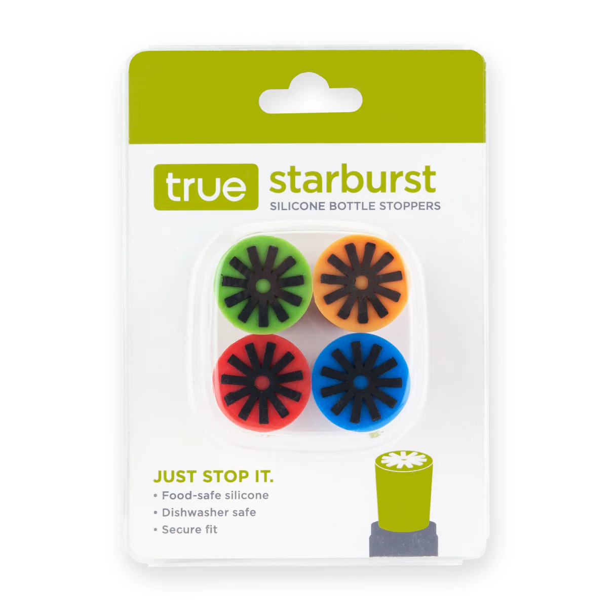 Starburst Wine Bottle Stoppers 4-Pack