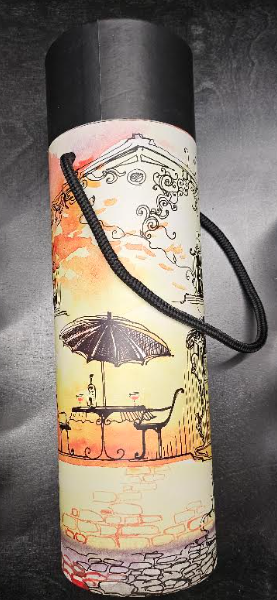 "Cafe" Wine Gift Tube