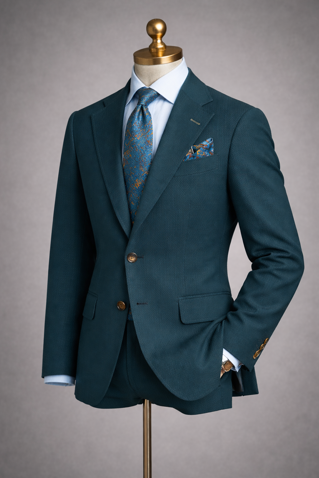 The Amalfi Seersucker Two Button Notch Lapel Suit