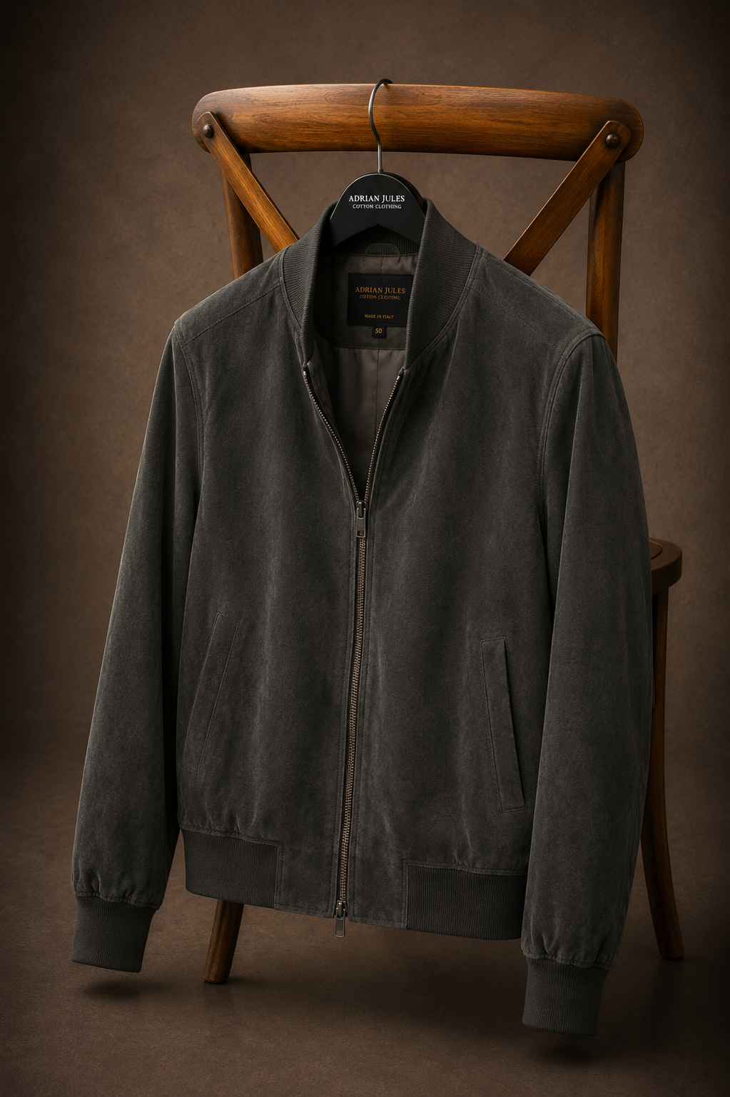 The Suede Asfalto Bomber Jacket