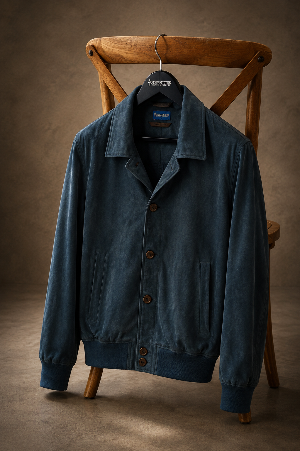 The Portofino Blu Suede Jacket