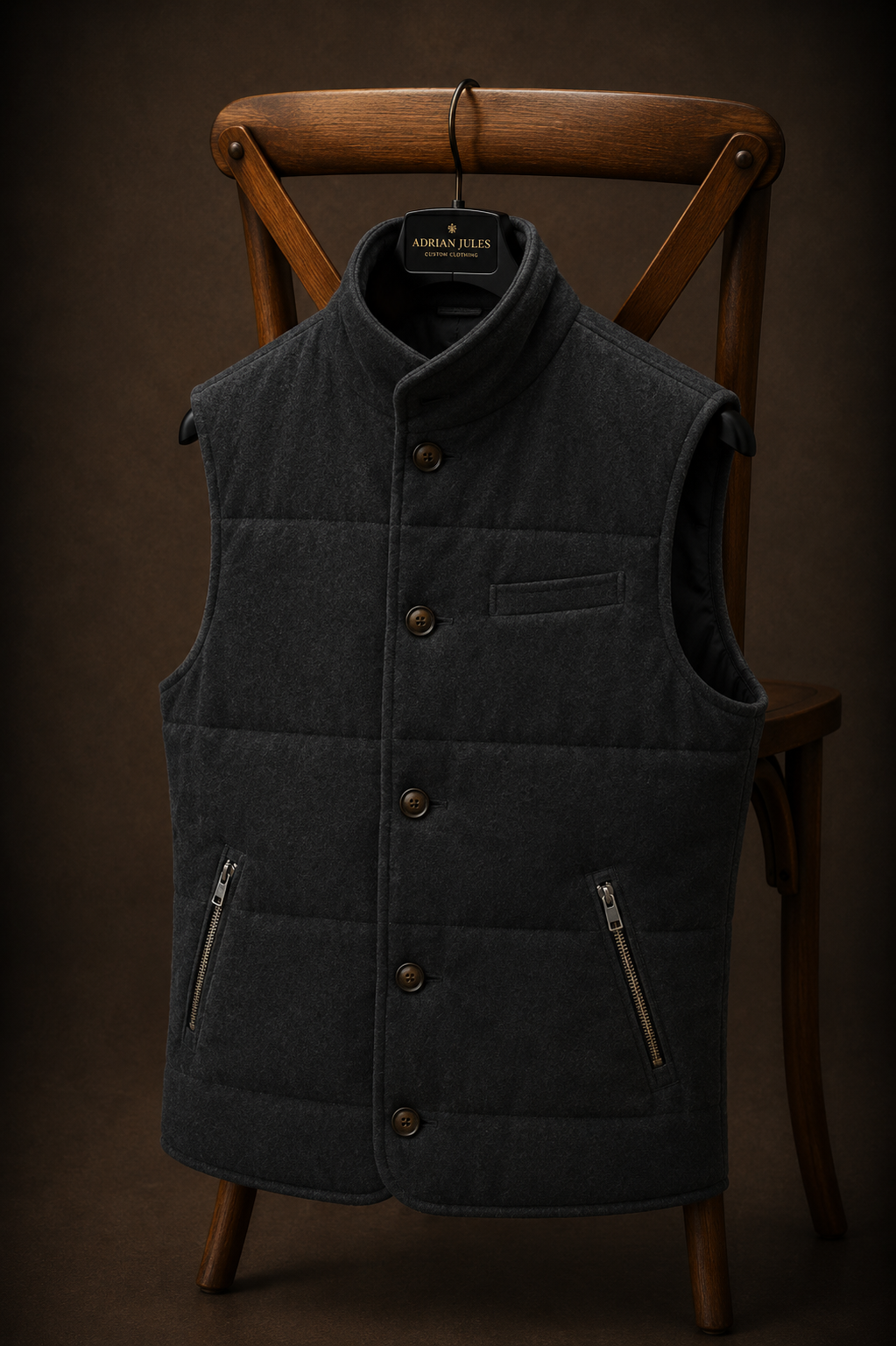 The Reversible Suede Asfalto Gilet