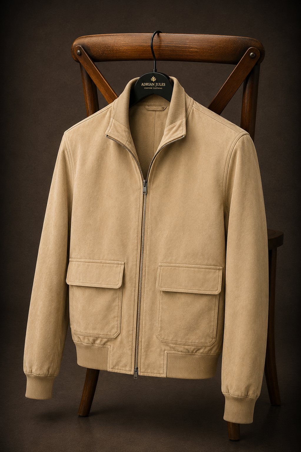 The Suede Custard Cargo Bomber