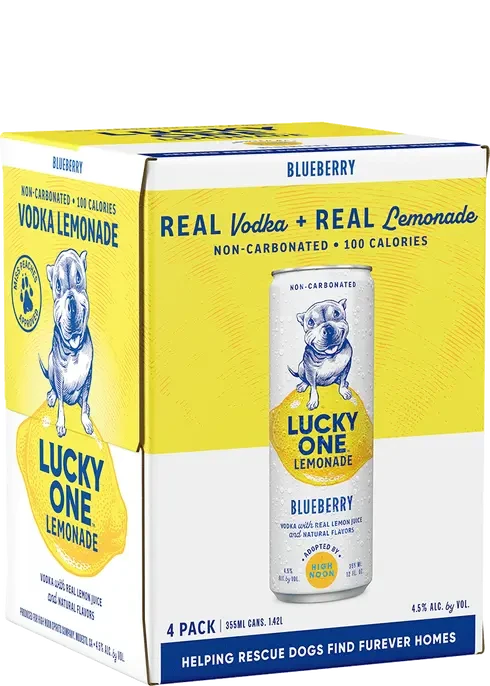 Lucky One Blueberry Lemonade 4Pk 12oz Cans
