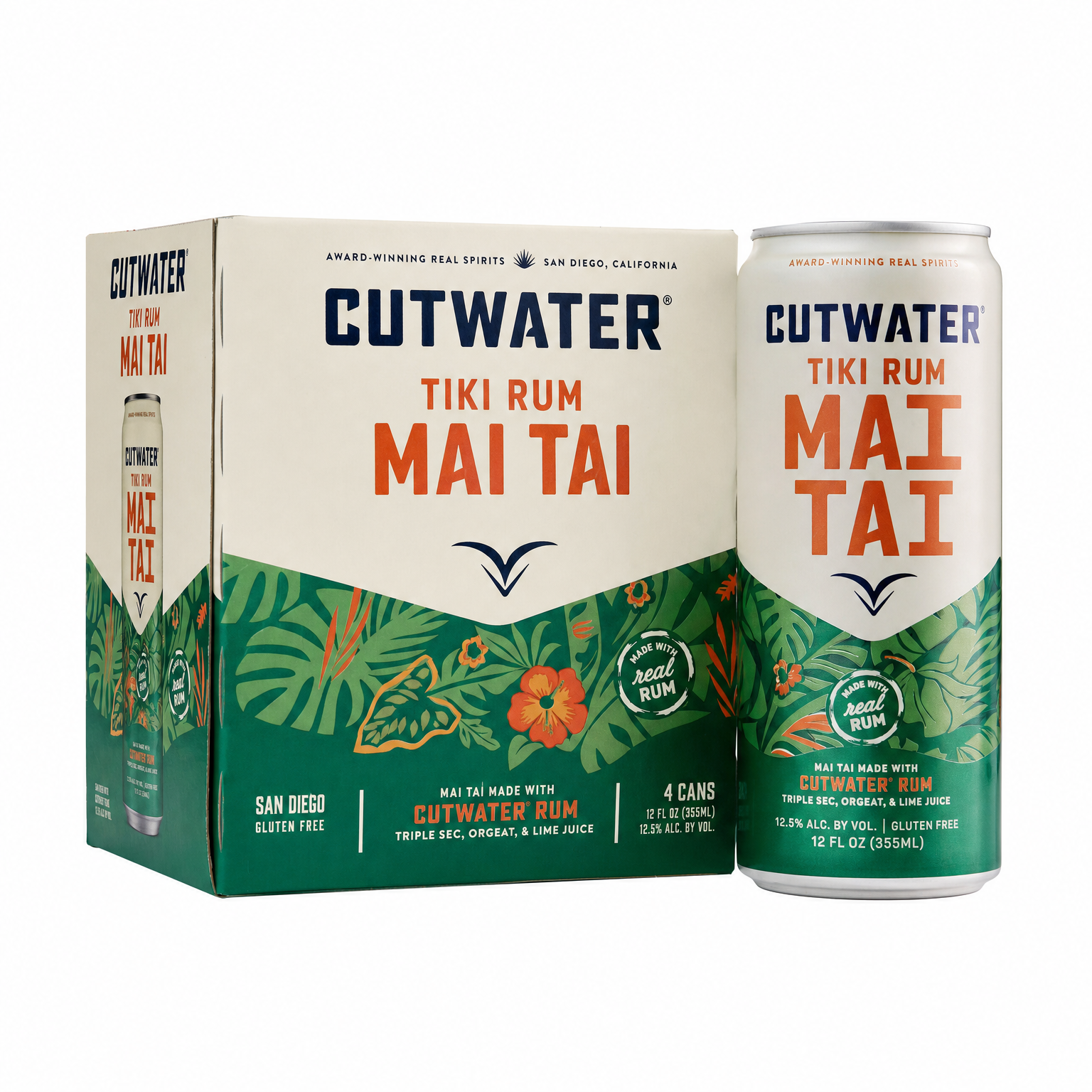 Cutwater Tiki Rum Mai Tai 4pk 12oz Cans